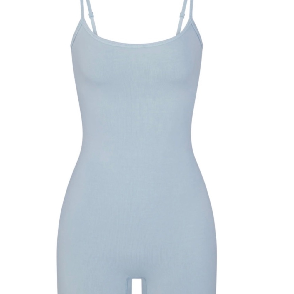 Light Blue Women's SKIMS denim color onesie